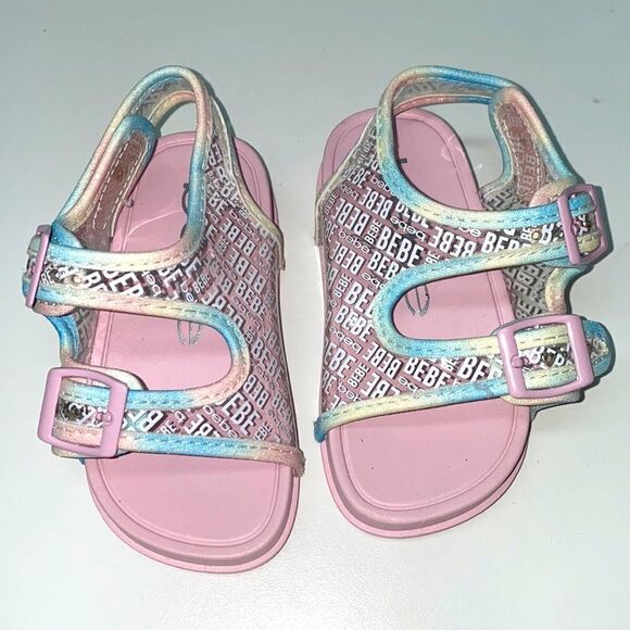 BEBE GIRLS SANDALS KIDS SZ 7/8 New (200) - Picture 1 of 7